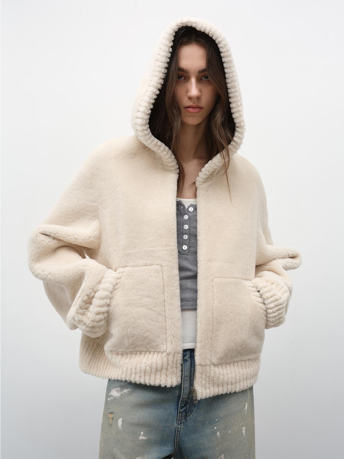 Hooded Merino Sheepskin Jacket