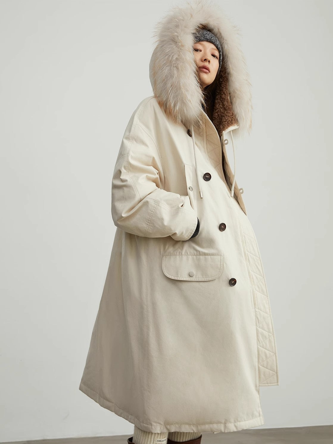 “Manchester City Old Story”  Winter Loose Long Hooded Parka