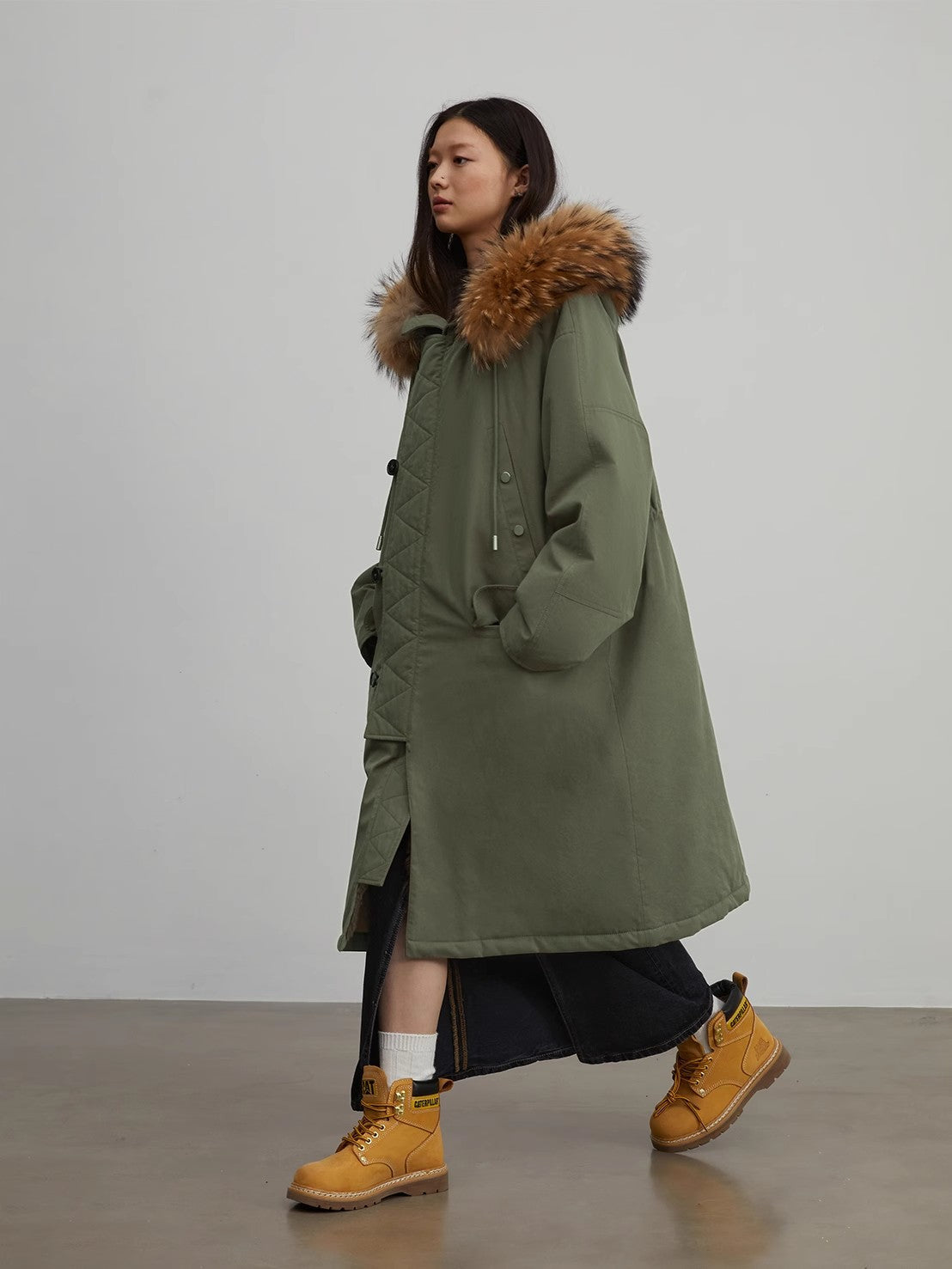 “Manchester City Old Story”  Winter Loose Long Hooded Parka