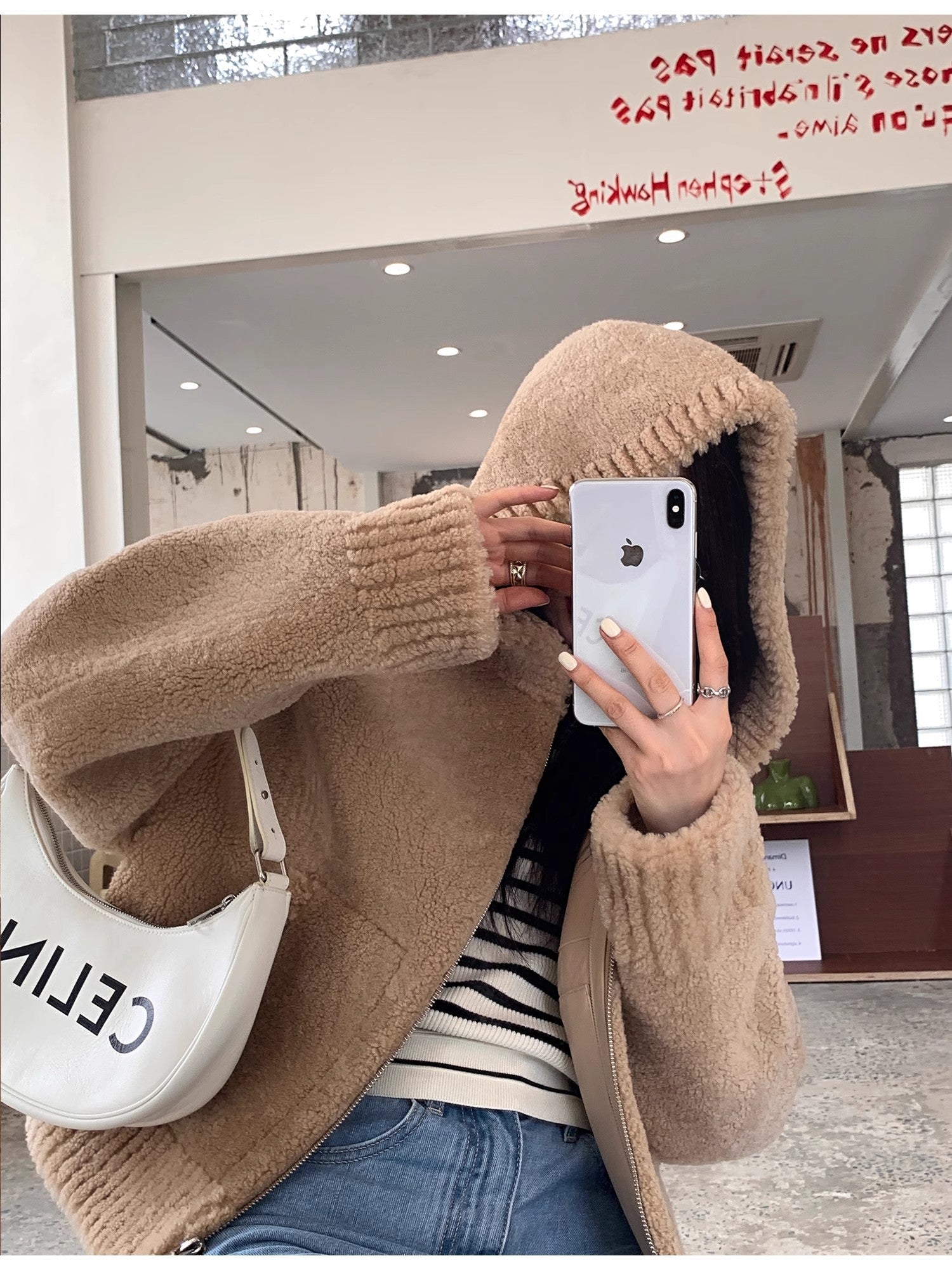 Hooded Merino Sheepskin Jacket