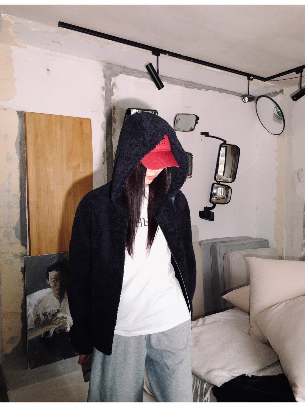 Hooded Merino Sheepskin Jacket