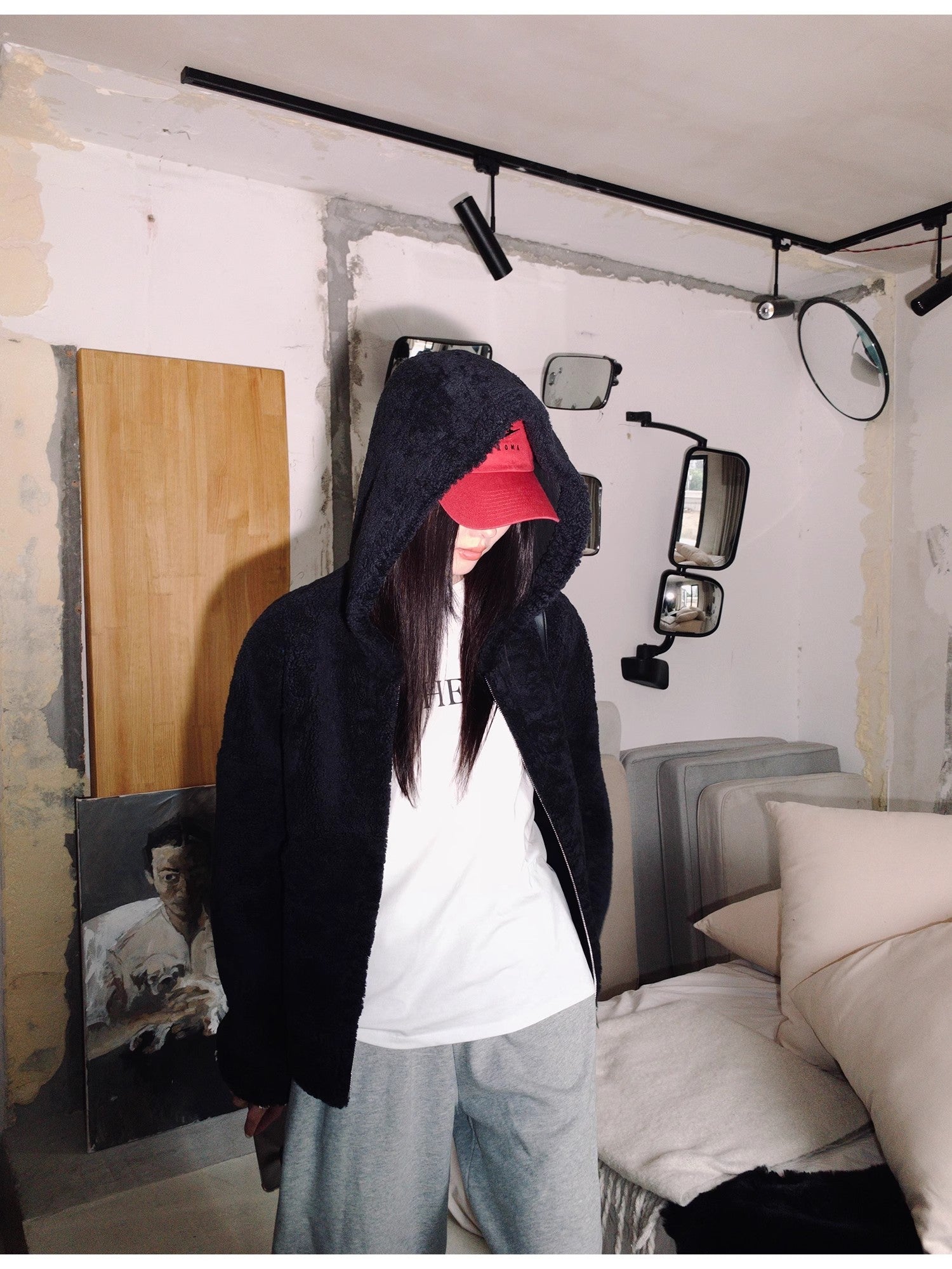 Hooded Merino Sheepskin Jacket