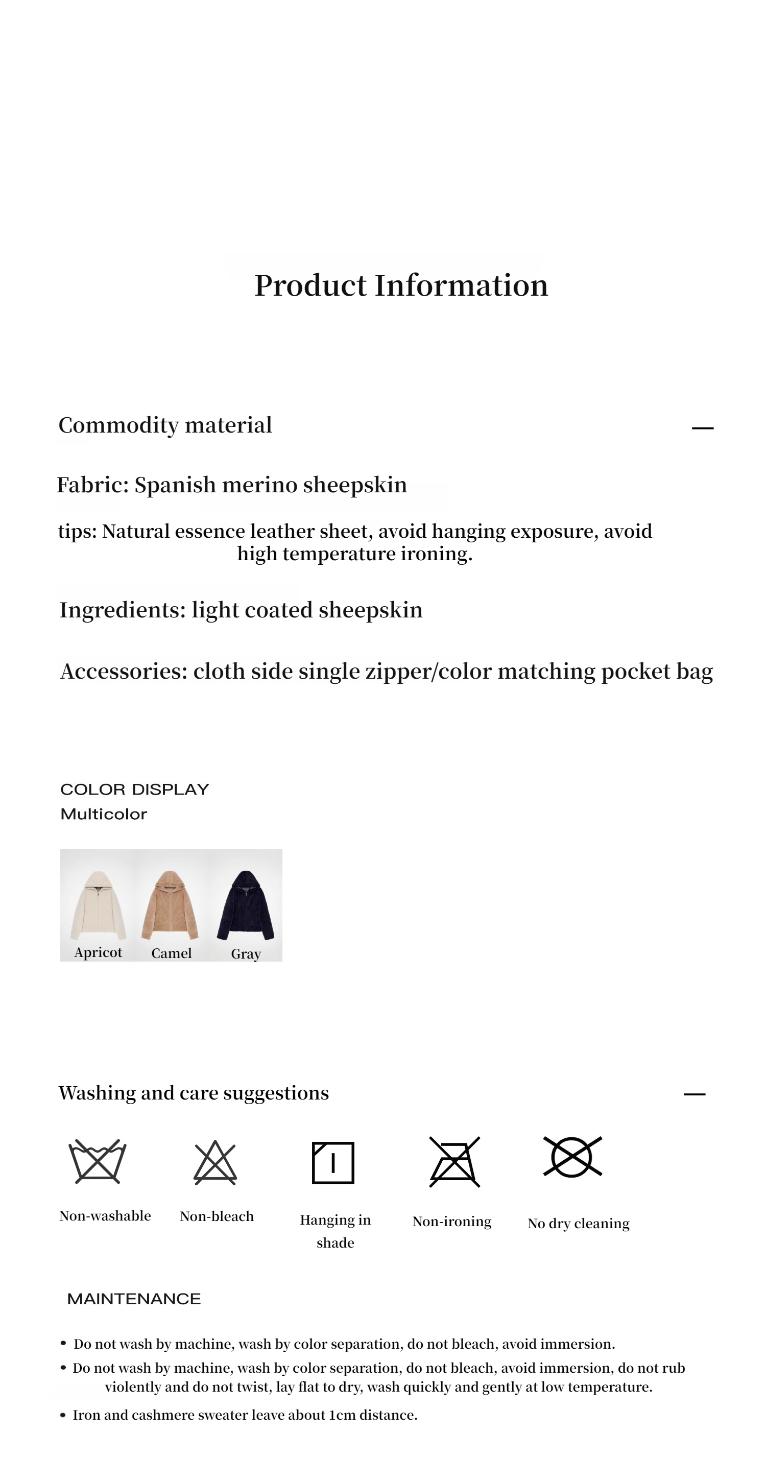 Hooded Merino Sheepskin Jacket