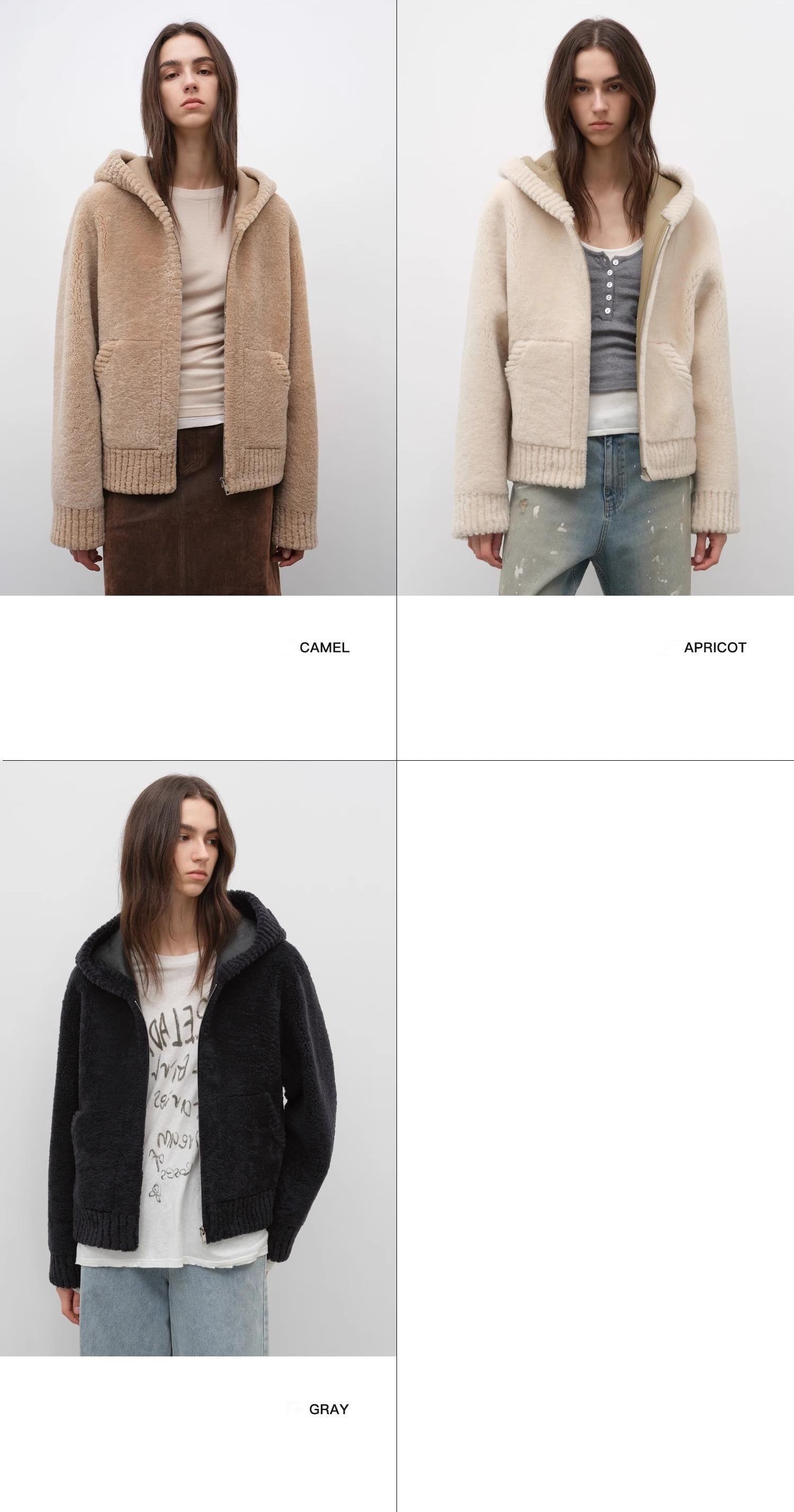 Hooded Merino Sheepskin Jacket