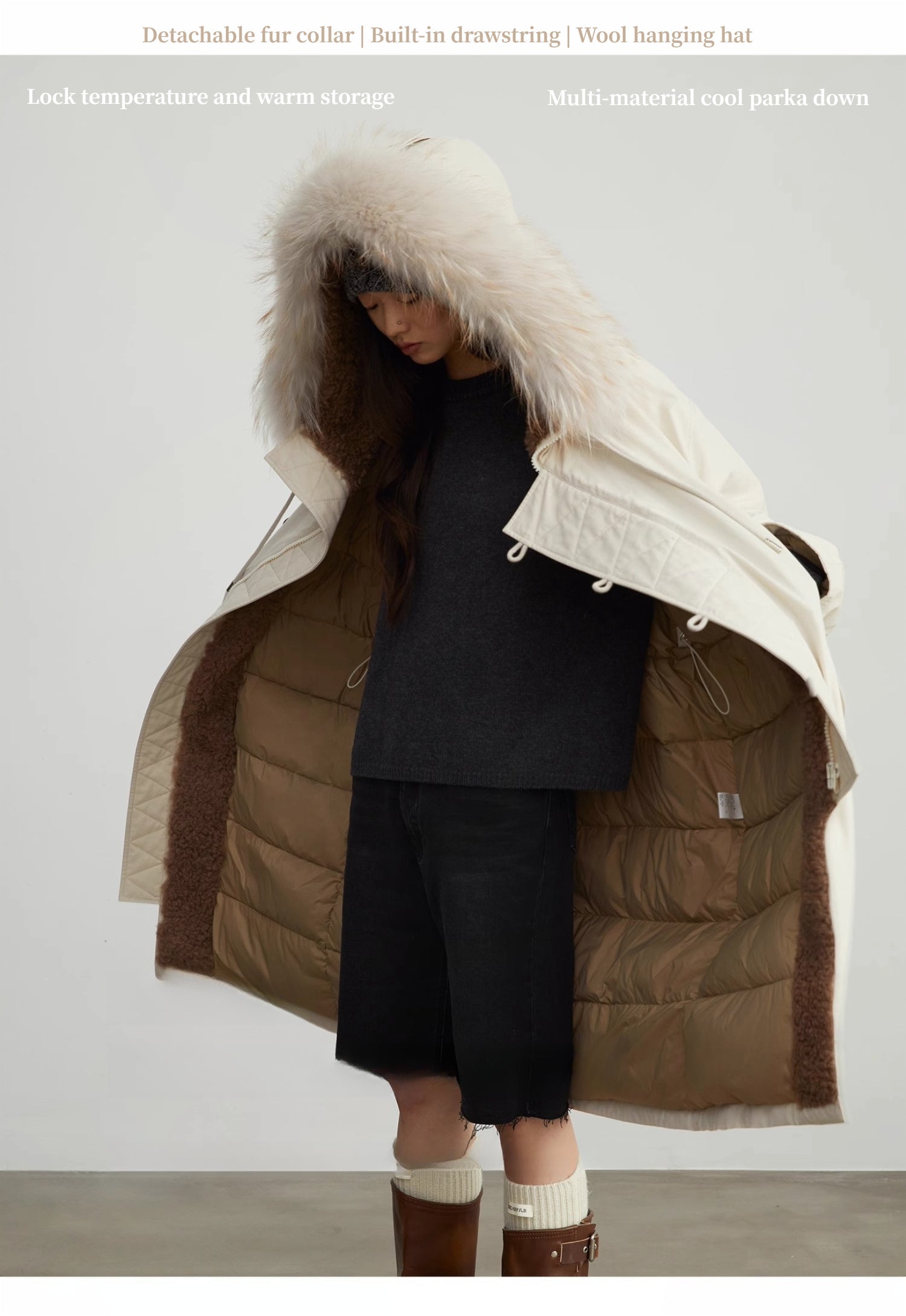 “Manchester City Old Story”  Winter Loose Long Hooded Parka
