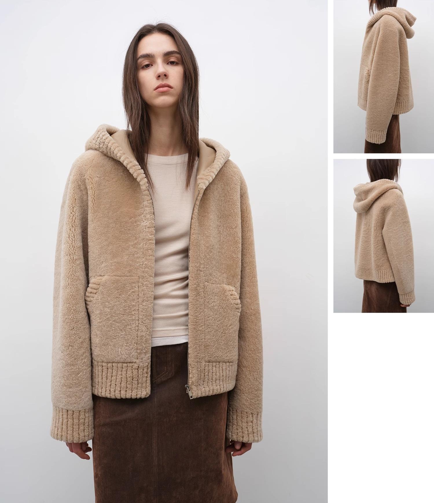 Hooded Merino Sheepskin Jacket