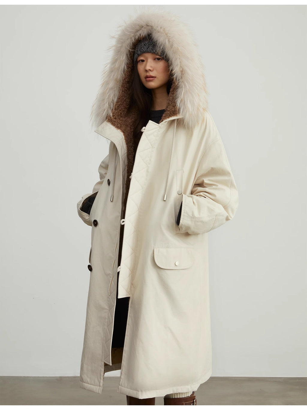 “Manchester City Old Story”  Winter Loose Long Hooded Parka