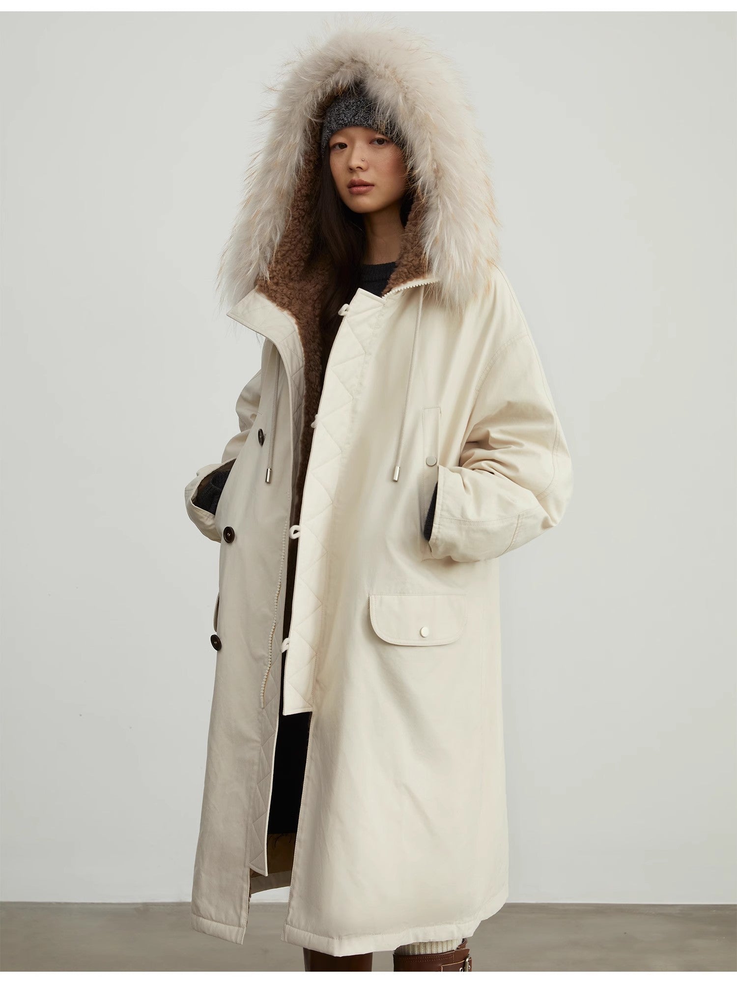 “Manchester City Old Story”  Winter Loose Long Hooded Parka