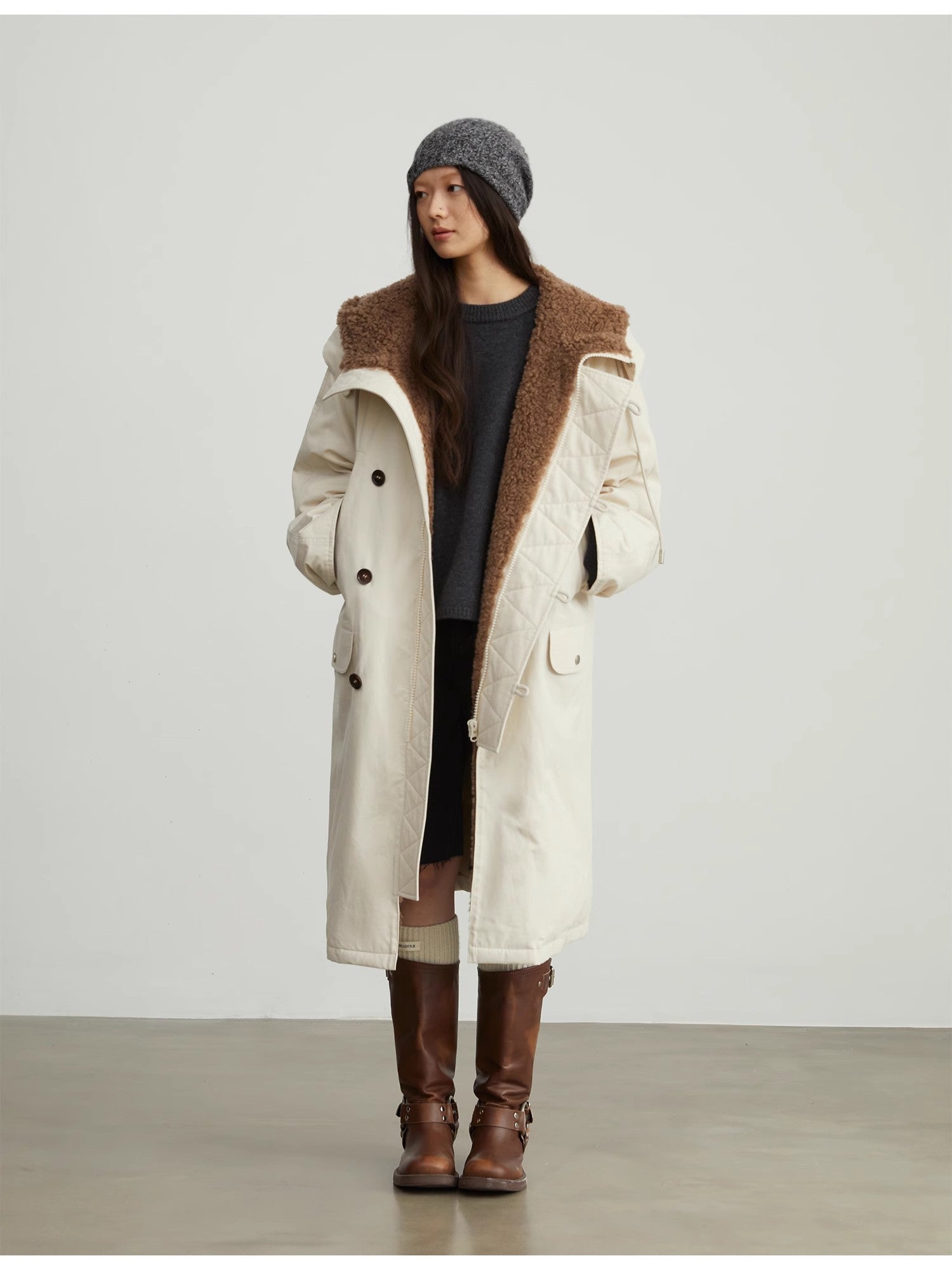 “Manchester City Old Story”  Winter Loose Long Hooded Parka