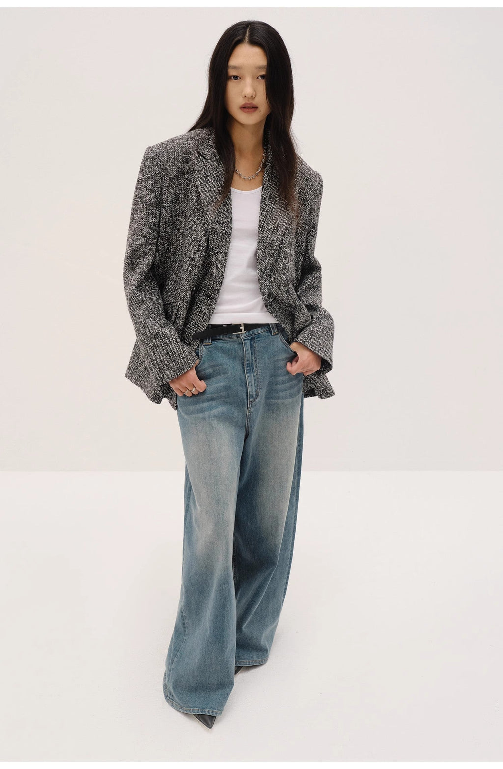 Limited Edition Italian Imported Yarn  Chanel Style Tweed Suit Jacket
