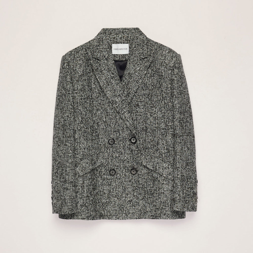 Limited Edition Italian Imported Yarn  Chanel Style Tweed Suit Jacket